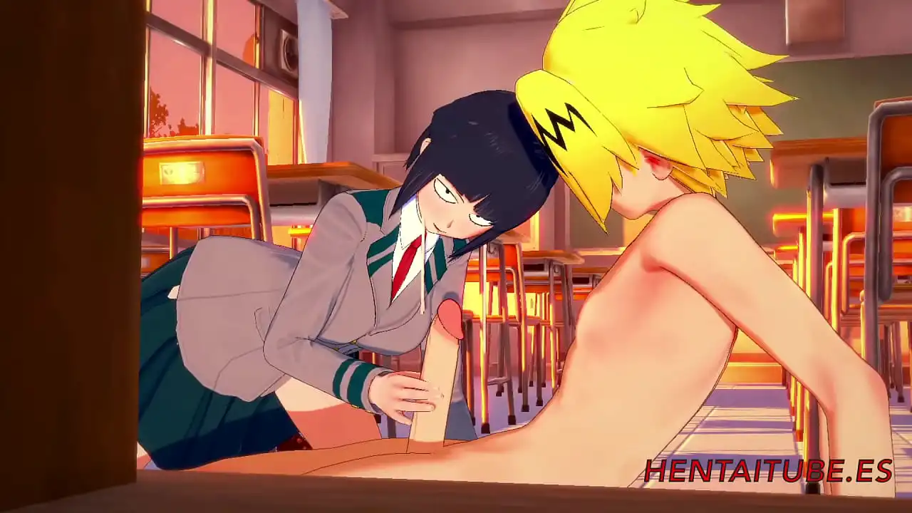 Boku No Hero Hentai - Jiro Kyoka e Kaminari Denki Sexo na Sala de Aula Masturbação, Boquete, Boobjob e Fodido 1/2